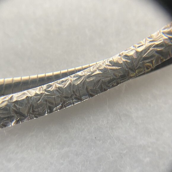 Dyadema Sterling Silver Double Strand Reversible Twisted Omega Chain Necklace - Picture 10 of 16